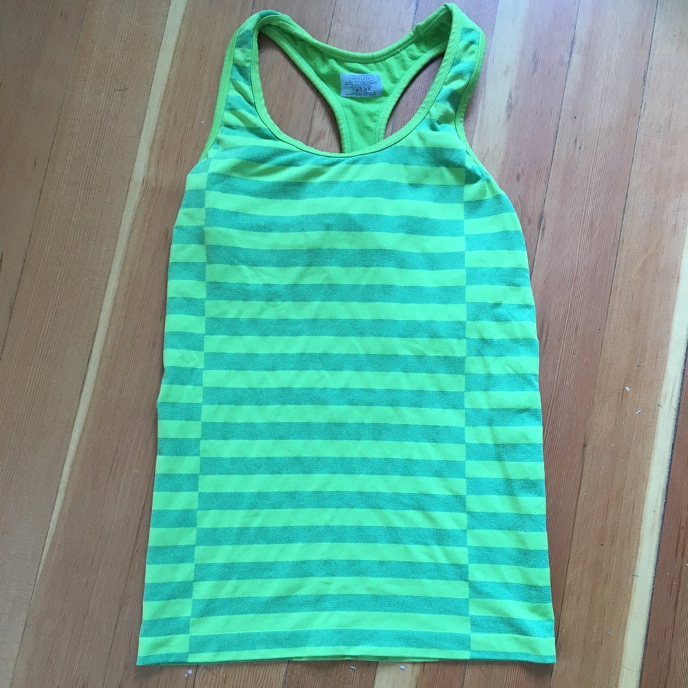 Athleta striped racerback tank, size L